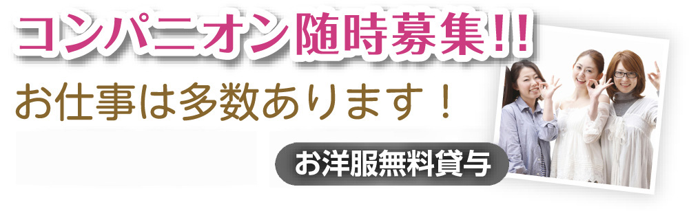 コンパニオン随時募集